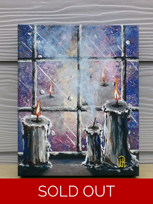 Rainy Spring Day, Original Acrylic Painting